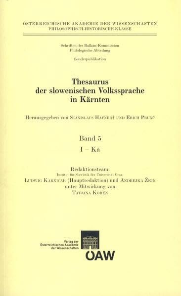 Thesaurus der slowenischen Volkssprache in Karnten I - Ka [Paperback]