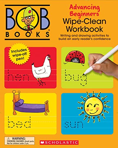 Bob Books - Wipe-Clean Workbook Advancing Beginners | Phonics, Ages 4 and up, K [Paperback]