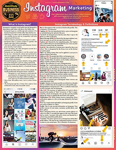 Instagram Marketing a QuickStudy Laminated Reference Guide [Fold-out book or cha]