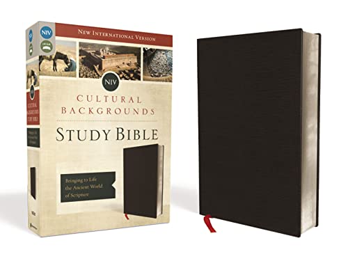 NIV, Cultural Backgrounds Study Bible, Bonded Leather, Black, Red Letter: Bringi [Leather / fine bindi]