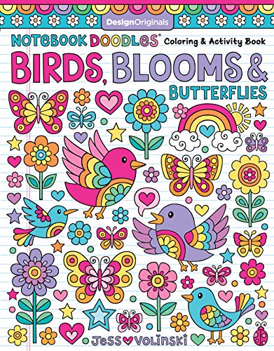 Notebook Doodles Birds, Blooms &amp Butterflies Coloring &amp Activity Book [Paperback]