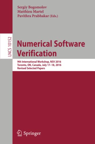 Numerical Software Verification 9th International Workshop, NSV 2016, Toronto,  [Paperback]