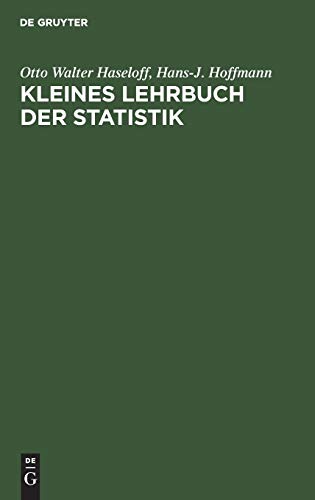 Kleines Lehrbuch der Statistik  Fr Naturwissenschaftler, Mediziner, Psychologe [Hardcover]