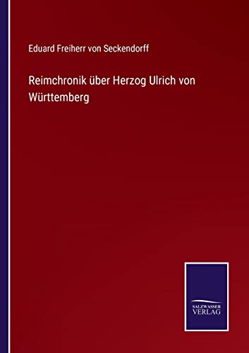 Reimchronik Uber Herzog Ulrich Von Wurttemberg