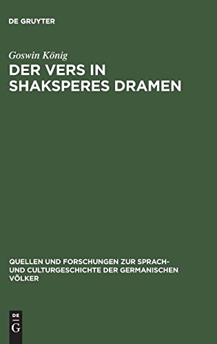 Vers in Shaksperes Dramen [Hardcover]