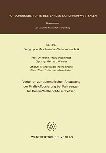 Verfahren zur automatischen Anpassung der Kraftstoffdosierung bei Fahrzeugen fr [Paperback]