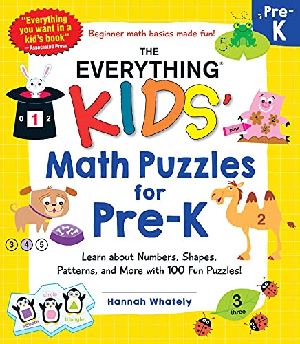 The Everything Kids&39 Math Puzzles for Pre-K Learn about Numbers, Shapes, Pa [Paperback]
