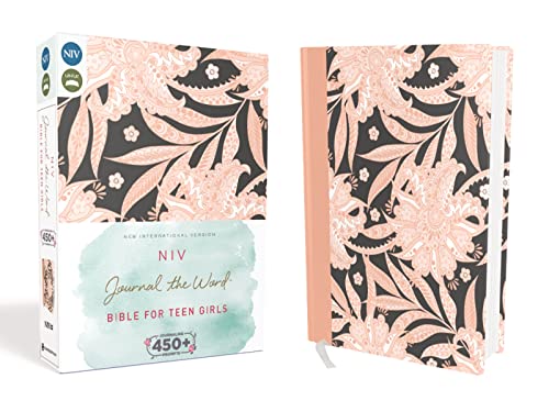 NIV, Journal the Word Bible for Teen Girls, Hardcover, Pink Floral, Red Letter  [Hardcover]