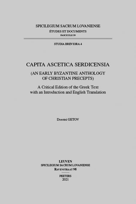 Capita ascetica Serdicensia (An Early Byzantine Anthology of Christian Precepts) [Paperback]