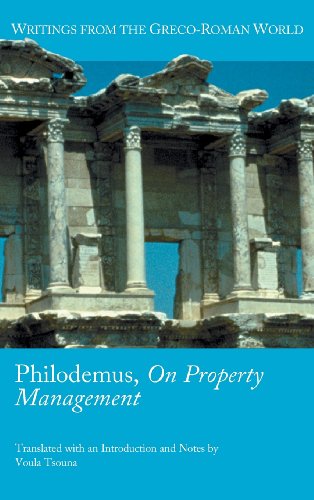 Philodemus, On Property Management (writing From The Greco-Roman World) [Hardcover]