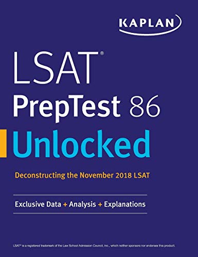LSAT PrepTest 86 Unlocked  Exclusive Data + Analysis + Explanations [Paperback]