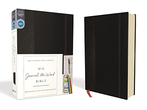 NIV, Journal the Word Bible, Hardcover, Black, Red Letter, Comfort Print: Reflec [Hardcover]