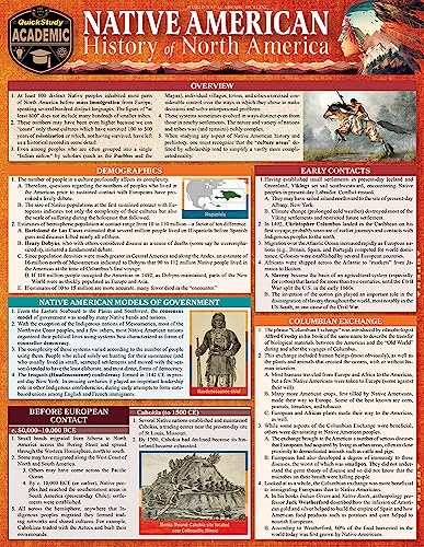 Native American History - North America QuickStudy Lamninated Reference &amp S [Fold-out book or cha]