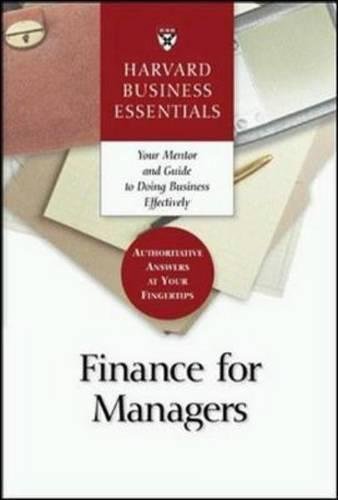 Finance for Managers [Paperback]