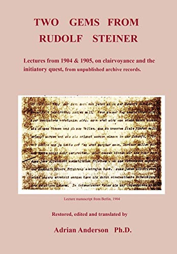 Two Gems From Rudolf Steiner [Paperback]
