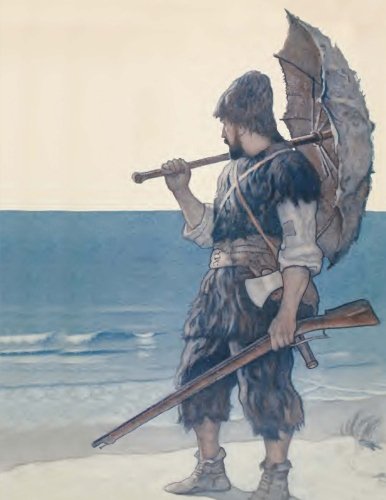 Robinson Crusoe The Original Edition Of 1920 With Color [Paperback]