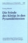 Die Feinde des Konigs in den Pyramidentexten [Hardcover]