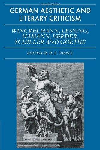 German Aesthetic and Literary Criticism Winckelmann, Lessing, Hamann, Herder, S [Paperback]