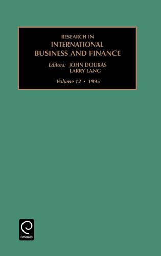 Research in International Business and Finance [Hardcover]
