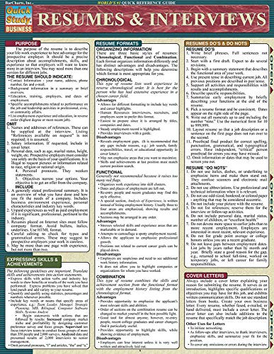 Resumes &amp Interviews [Fold-out book or cha]