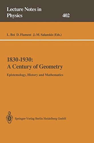 1830}}}1930: A Century of Geometry: Epistemology, History and Mathematics [Paperback]