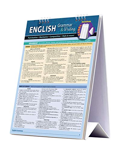 English Grammar &amp Writing Easel Book a QuickStudy reference tool for Punctu [Spiral bound]