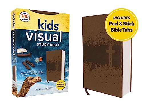 NIV, Kids' Visual Study Bible, Leathersoft,  Bronze, Full Color Interior, Peel/S [Leather / fine bindi]