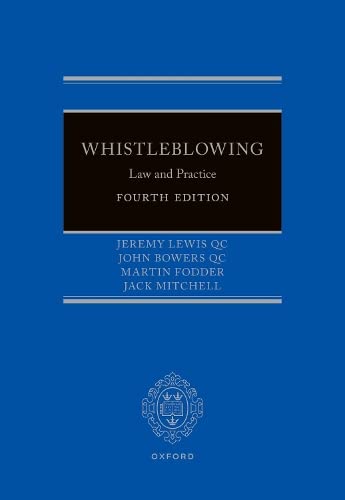 Whistleblowing: Law and Practice [Hardcover]