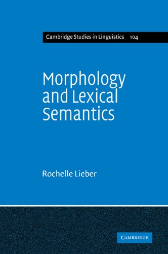 Morphology and Lexical Semantics [Paperback]