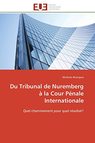 Du Tribunal De Nuremberg  La Cour Pnale Internationale Quel Cheminement Pour  [Paperback]