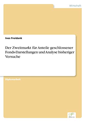Zweitmarkt Fr Anteile Geschlossener Fonds-Darstellungen und Analyse Bisheriger  [Paperback]