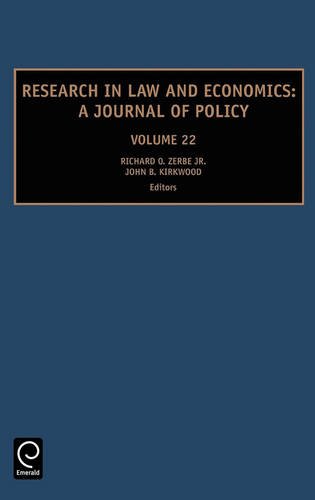 Research in Law and Economics A Journal of Policy [Hardcover]