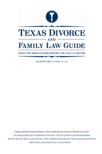 Texas Divorce And Family Law Guide What You Should Know Before You Call A Lawye [Paperback]
