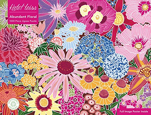 Adult Sustainable Jigsaw Puzzle Kate Heiss Abundant Floral 1000-pieces. Ethica