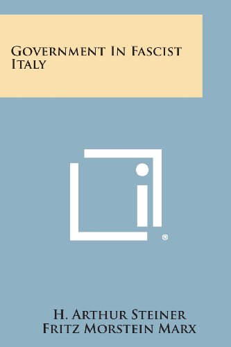 Government in Fascist Italy [Paperback]