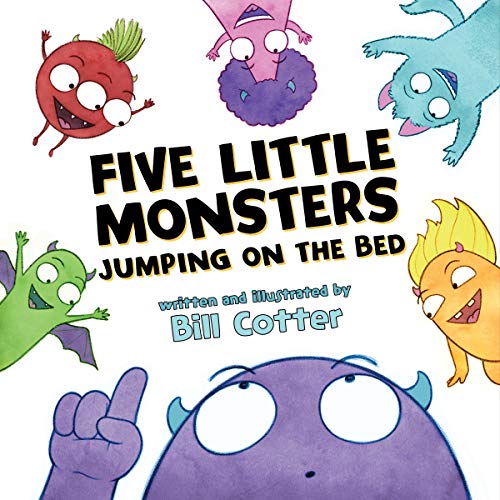 Five Little Monsters Jumping on the Bed [Board book]
