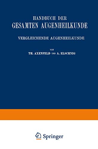 Handbuch der Gesamten Augenheilkunde [Paperback]
