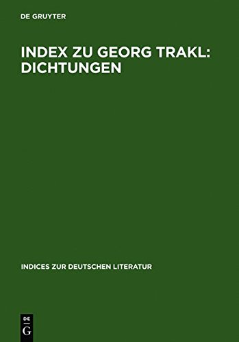 Index Zu Georg Trakl - Dichtungen  Dichtungen [Hardcover]