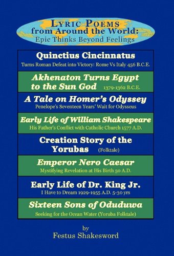 Lyric Poems from Around the World  Epic Thinks Beyond Feelings [Hardcover]