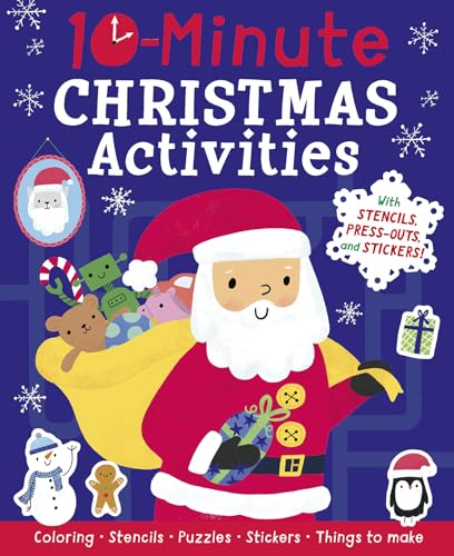 10-Minute Christmas Activities With Stencils, Press-Outs, and Stickers [Paperback]