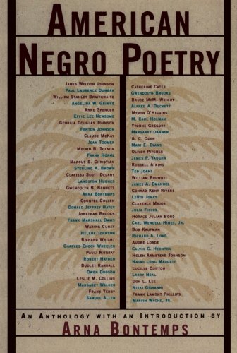 American Negro Poetry An Anthology [Paperback]