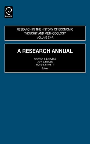 Research in the History of Economic Thought and Methodology  A Research Annual [Hardcover]