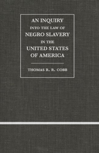 Inquiry into the Law of Negro Slavery in the United States of America [Paperback]