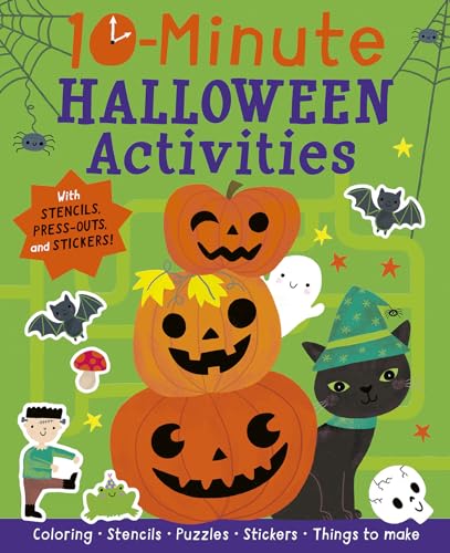 10-Minute Halloween Activities With Stencils, Press-Outs, and Stickers [Paperback]