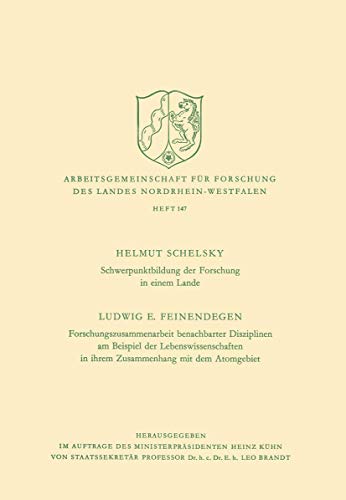 Schwerpunktbildung der Forschung in einem Lande. Forschungszusammenarbeit benach [Paperback]