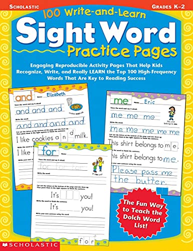 100 Write-and-Learn Sight Word Practice Pages Engaging Reproducible Activity Pa [Paperback]