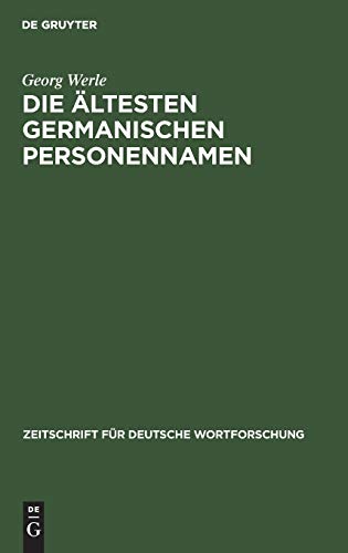 ltesten Germanischen Personennamen [Hardcover]