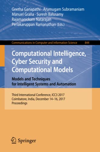 Computational Intelligence, Cyber Security and Computational Models. Models and  [Paperback]