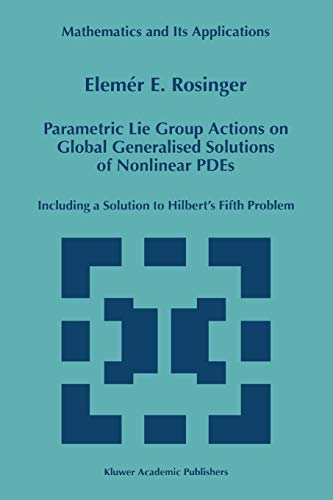 Parametric Lie Group Actions on Global Generalised Solutions of Nonlinear PDEs:  [Paperback]