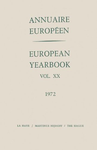 Annuaire Europ}}en / European Year Book: Vol. XX [Paperback]